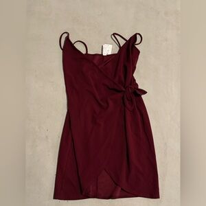 Primp Deep Burgundy Mini Dress